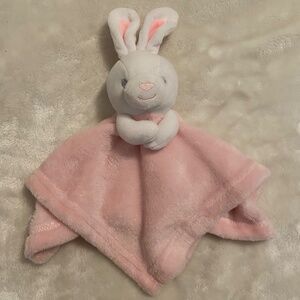 George Bunny Rabbit Pink White Walmart Baby Security Blanket Lovey